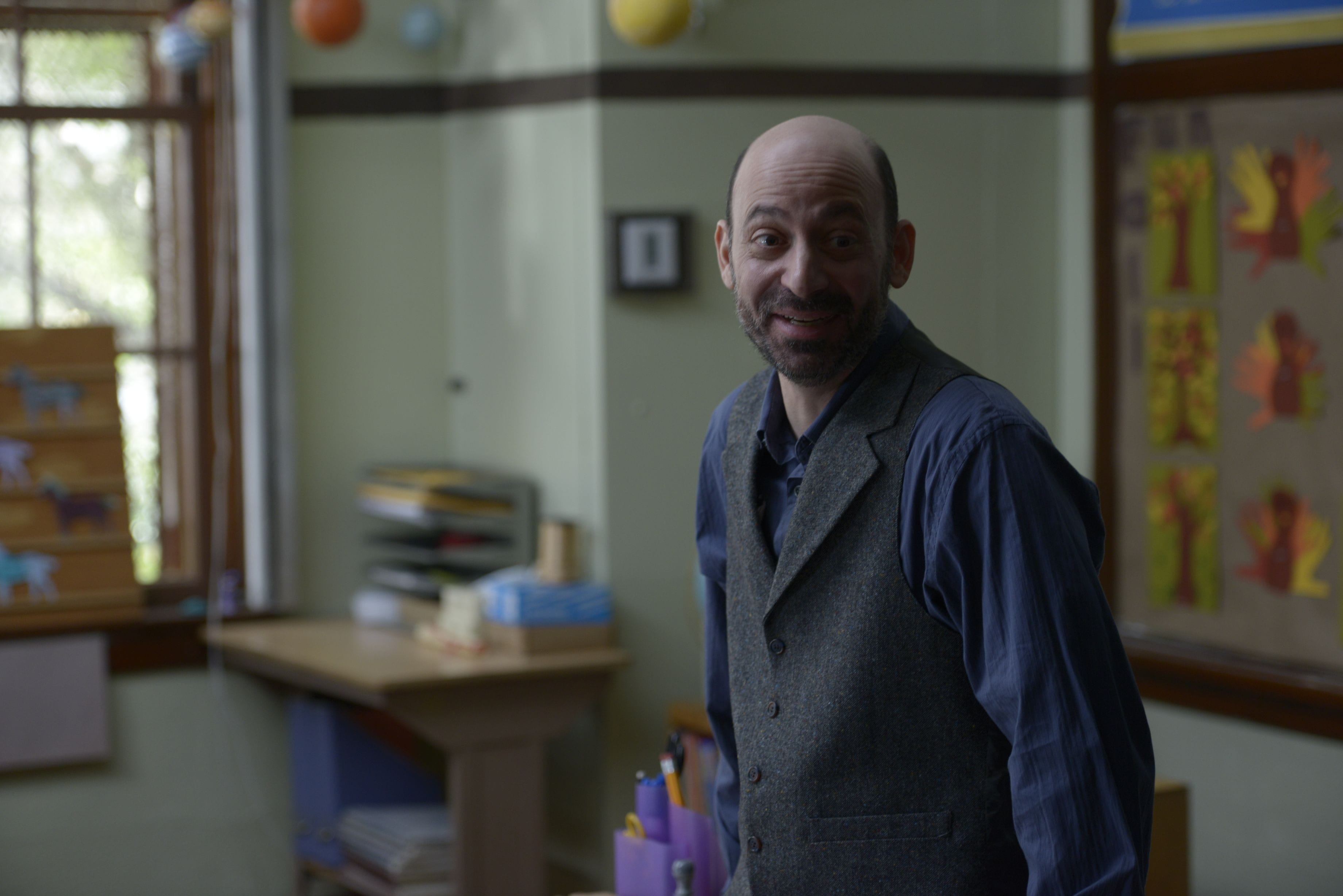 Actor Jeff Blumberg on the set of the short film Dirty Laundry