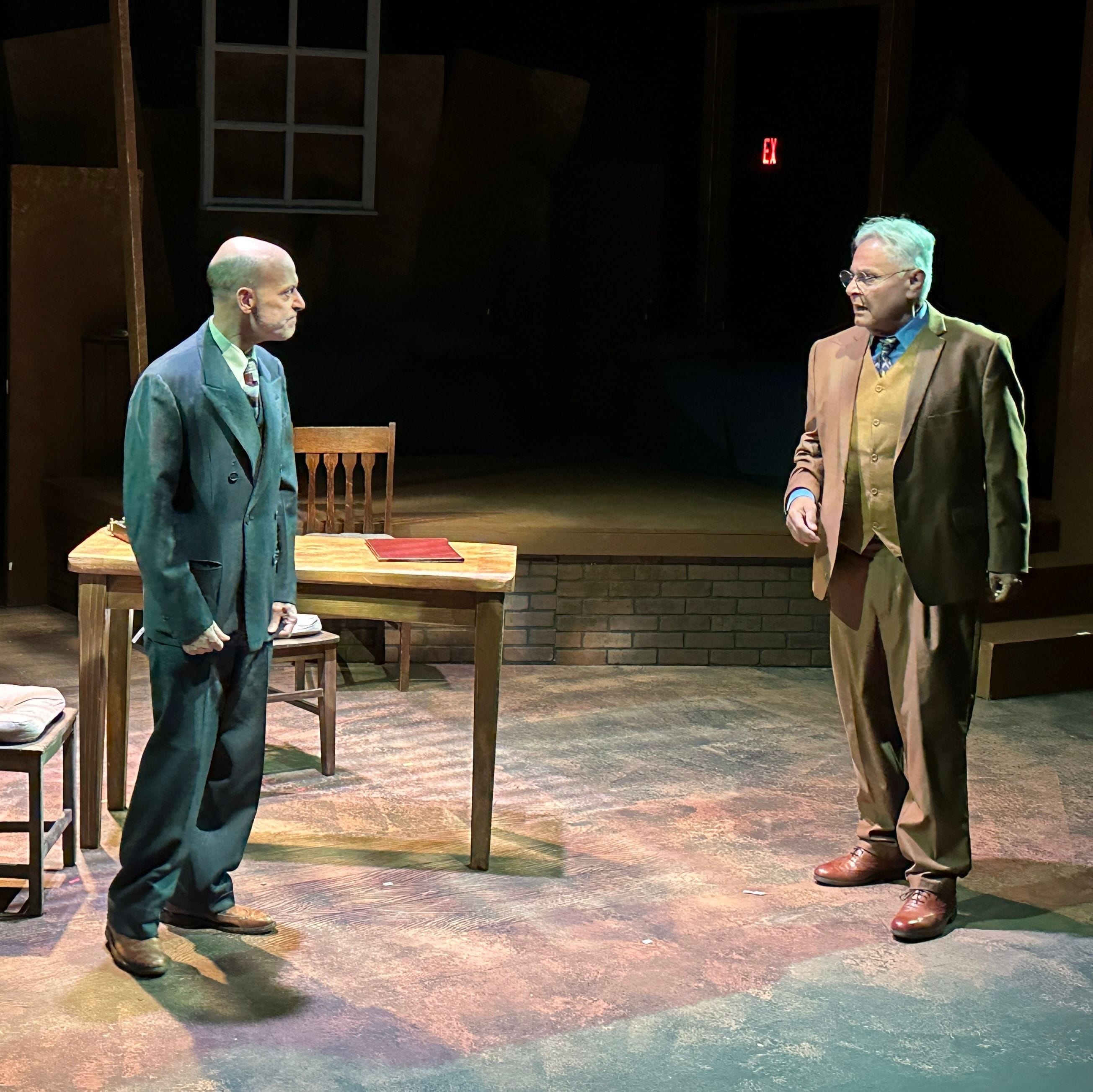 Jeff Blumberg in the role of Howard Wagner in Death of a Salesman at CASA 0101 in Boyle Heights, Los Angeles, California
