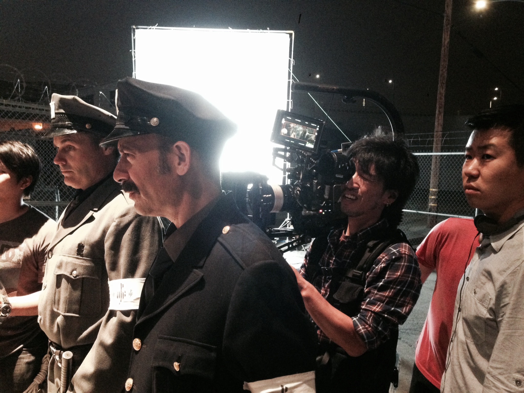Actor Jeff Blumberg shooting the short film Sing for Your Supper