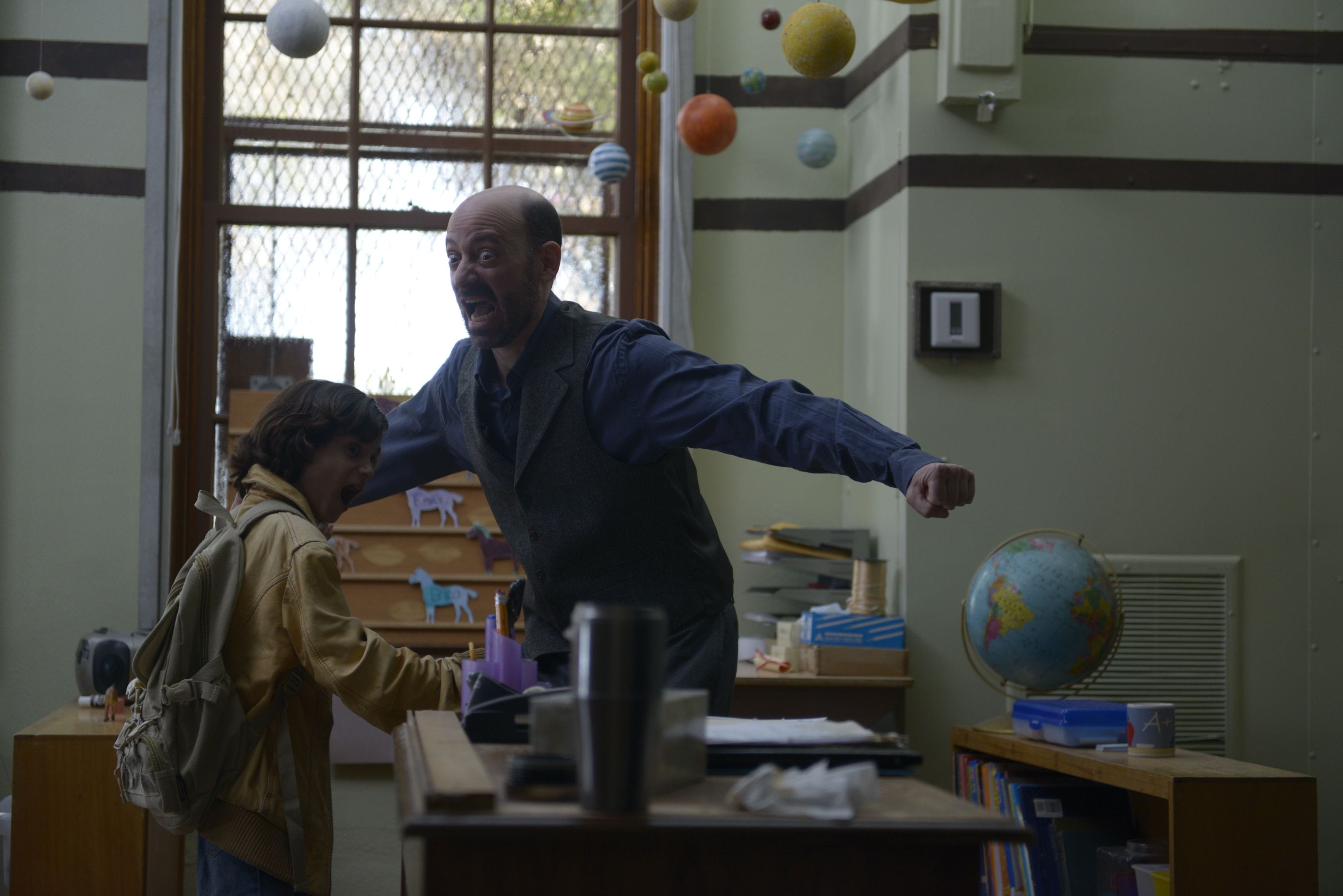 Actor Jeff Blumberg on the set of the short film Dirty Laundry
