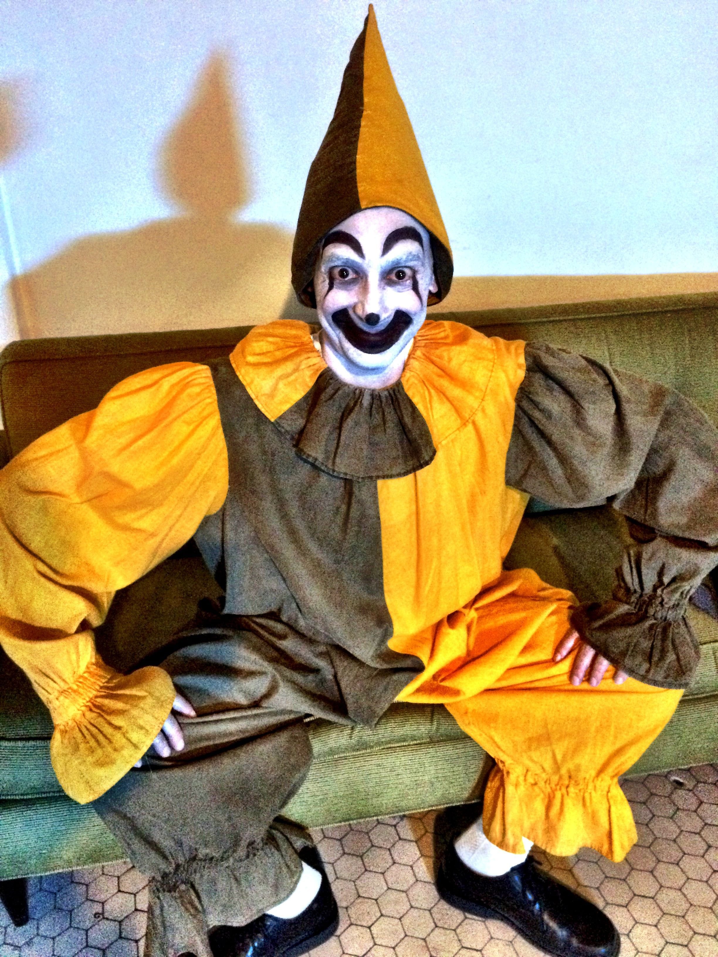 Actor Jeff Blumberg as The Clown on the set of the web series The Hotel Barclay