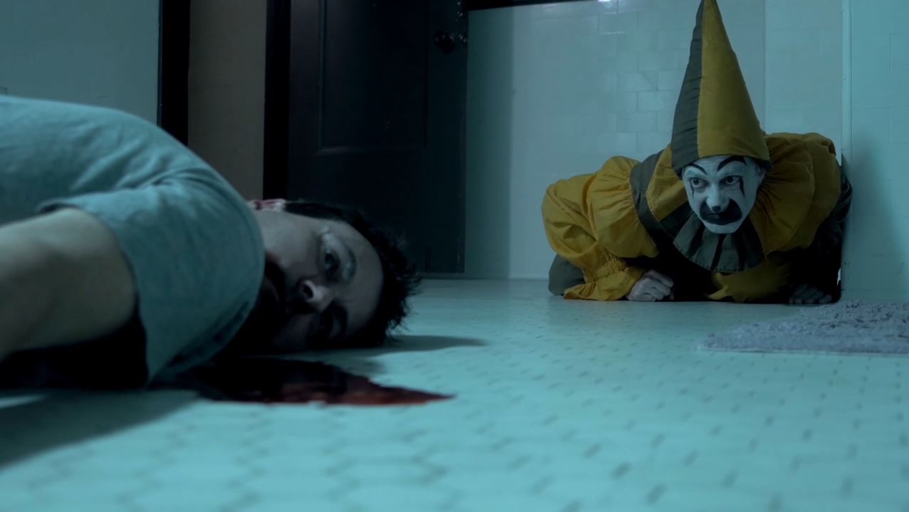 Jeff Blumberg as The Clown in the episode The Duo from season 1 of  the horror web series The Hotel Barclay