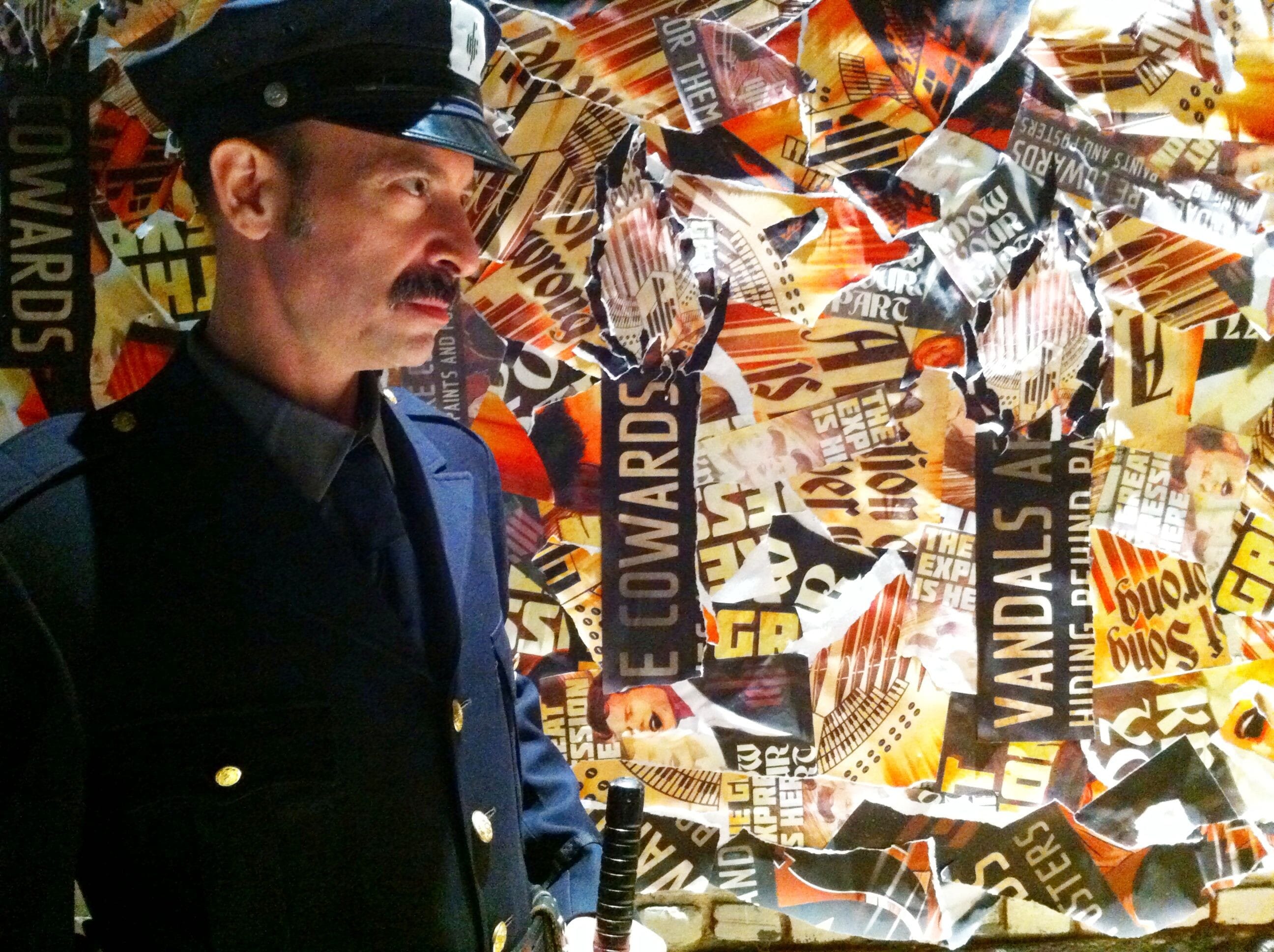 Actor Jeff Blumberg on the set of the short film Sing for Your Supper