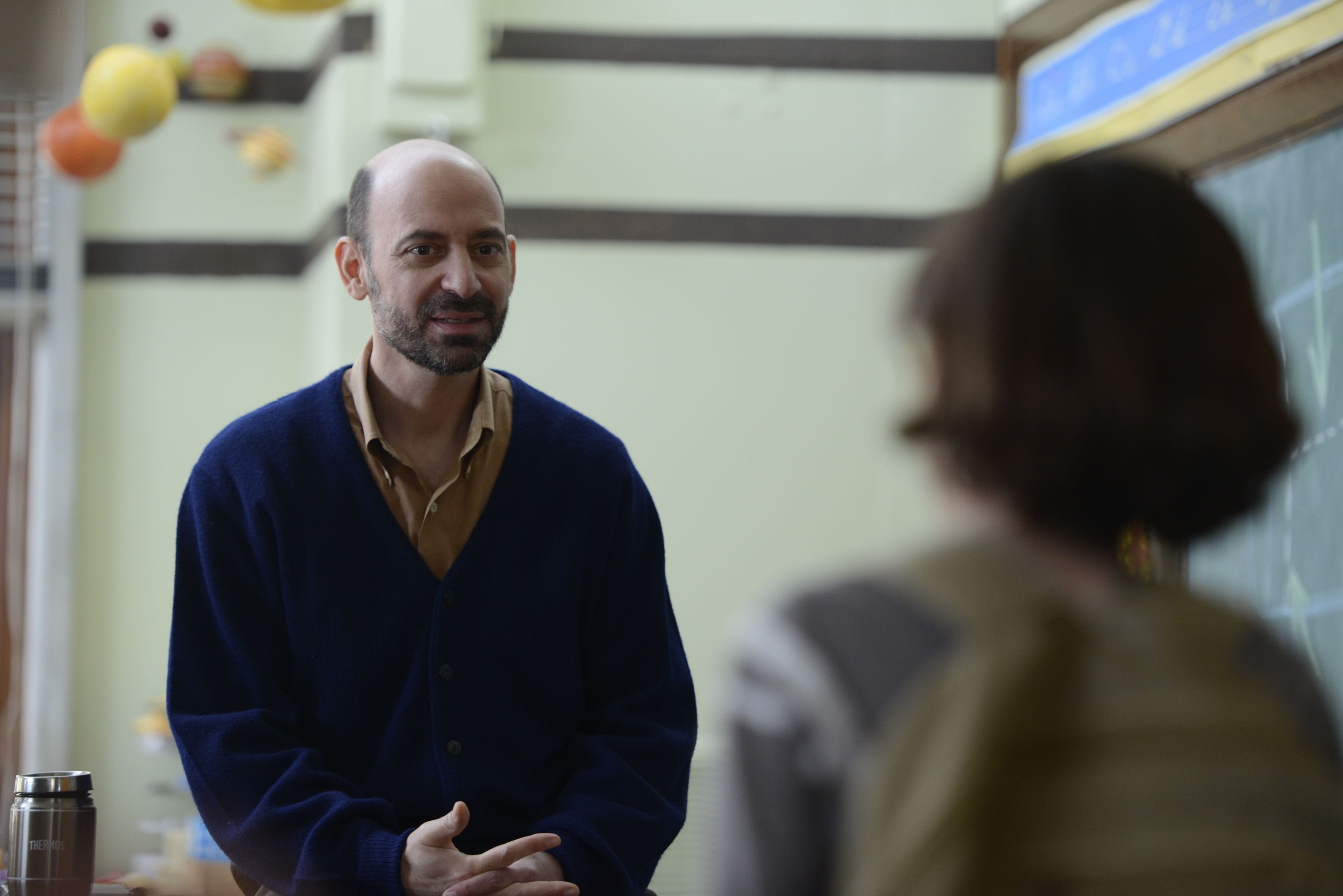 Actor Jeff Blumberg as The Teacher shooting the short film Dirty Laundry